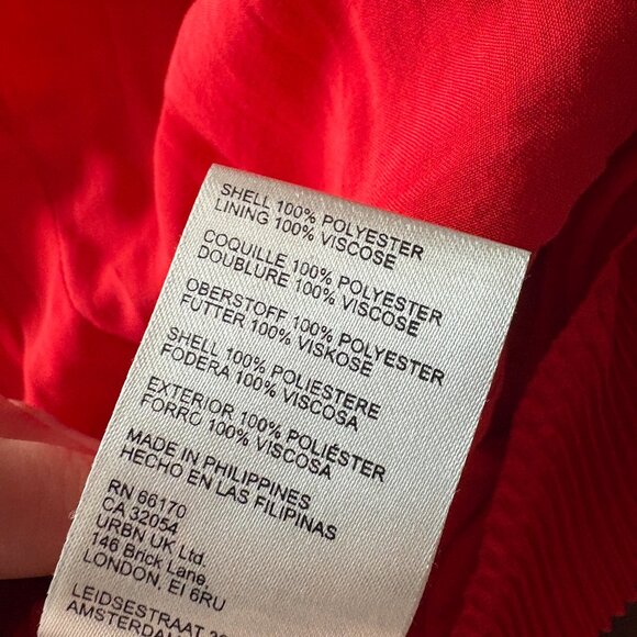 Anthropologie Plisse Halter Jumpsuit Red Size 8 - Picture 7 of 7